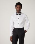 Long Sleeve Fly Collar Shirt, White, hi-res